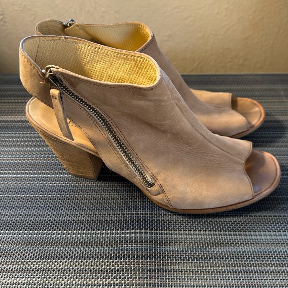 Paul Green Nubuck Peep Toe Booties